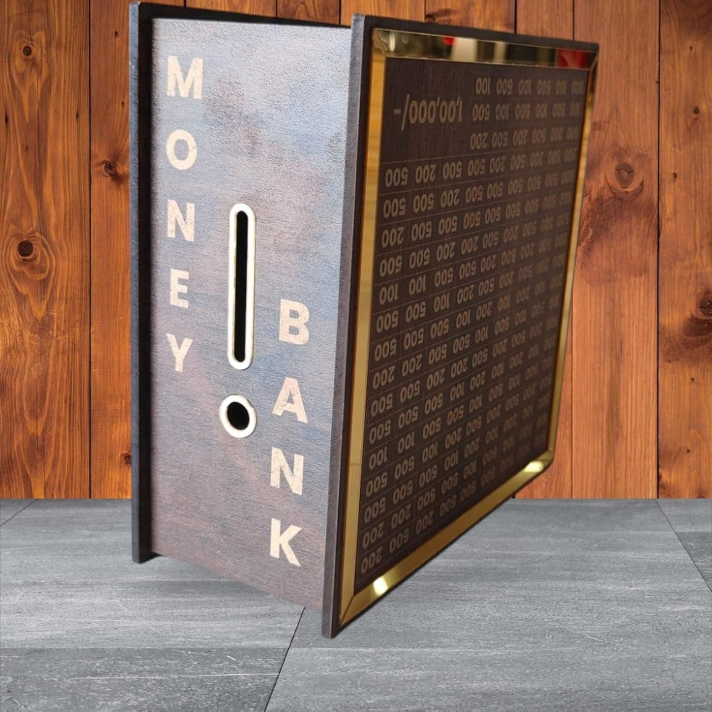 Savings Challenge Wooden Money Bank