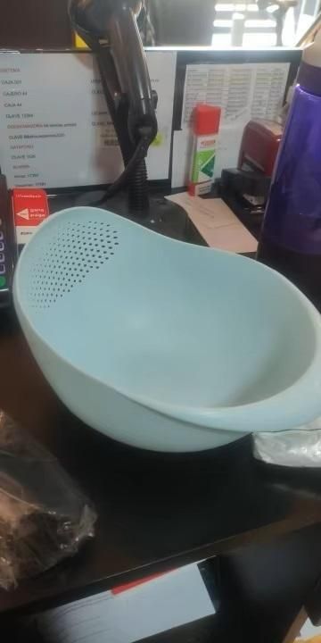 Food Washing Bowl & Strainer (Assorted Color)
