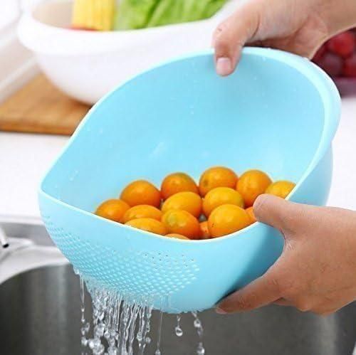 Food Washing Bowl & Strainer (Assorted Color)