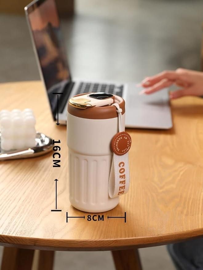Stainless Steel Hot & Cold Vacuum Insulated Coffee Mug – 420ML